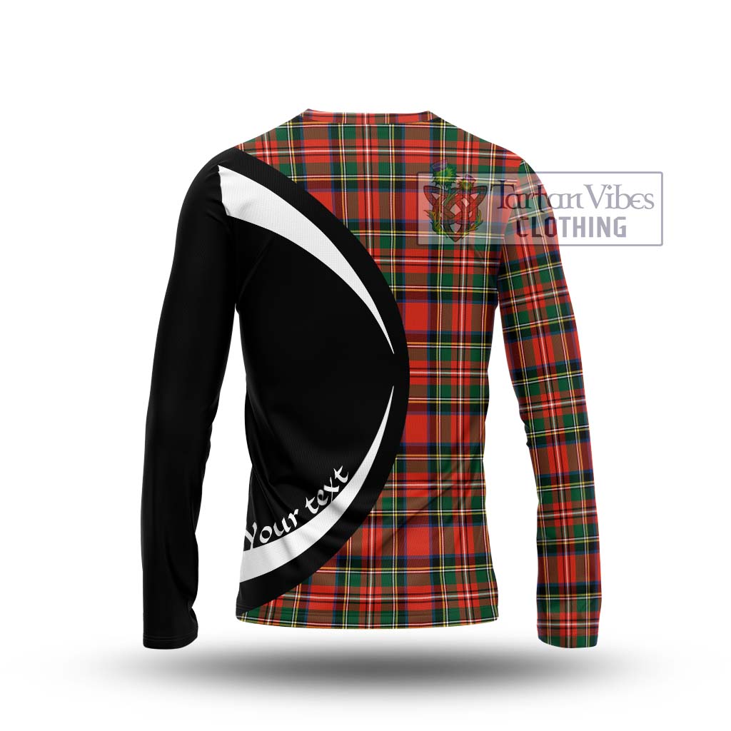 Lyle Tartan Long Sleeve T-Shirt with Family Crest Circle Style - Tartan Vibes Clothing