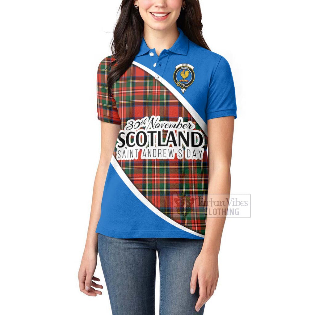 Tartan Vibes Clothing Lyle Family Crest Tartan Women's Polo Shirt Celebrate Saint Andrew's Day in Style