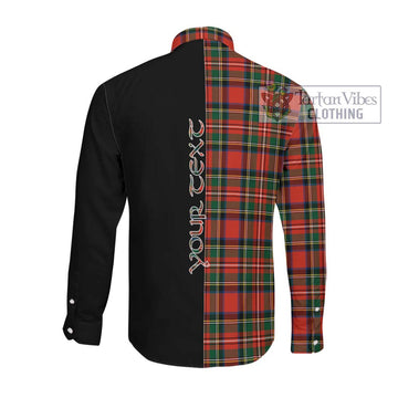 Lyle Tartan Long Sleeve Button Shirt with Family Crest and Half Of Me Style