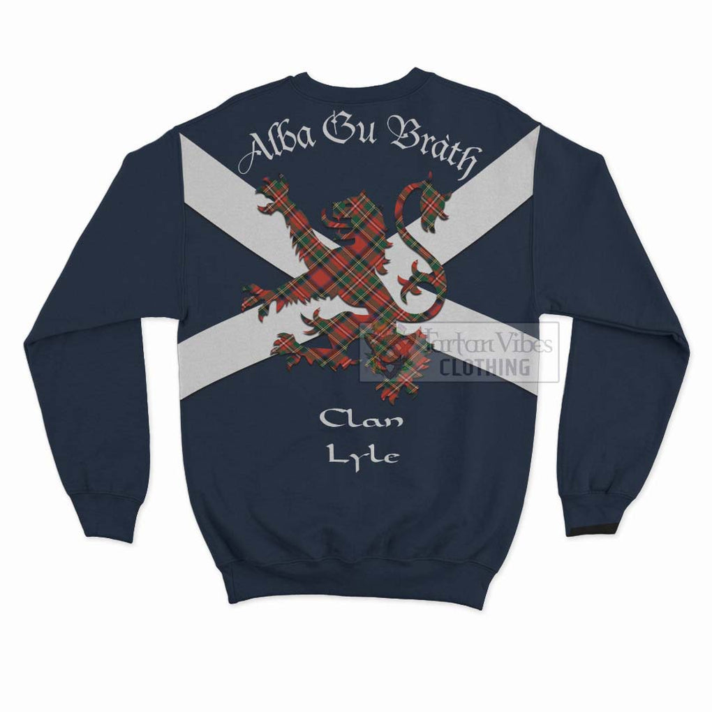 Tartan Vibes Clothing Lyle Tartan Lion Rampant Sweatshirt – Proudly Display Your Heritage with Alba Gu Brath and Clan Name