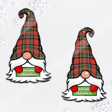 Lyle Gnome Christmas Ornament with His Tartan Christmas Hat