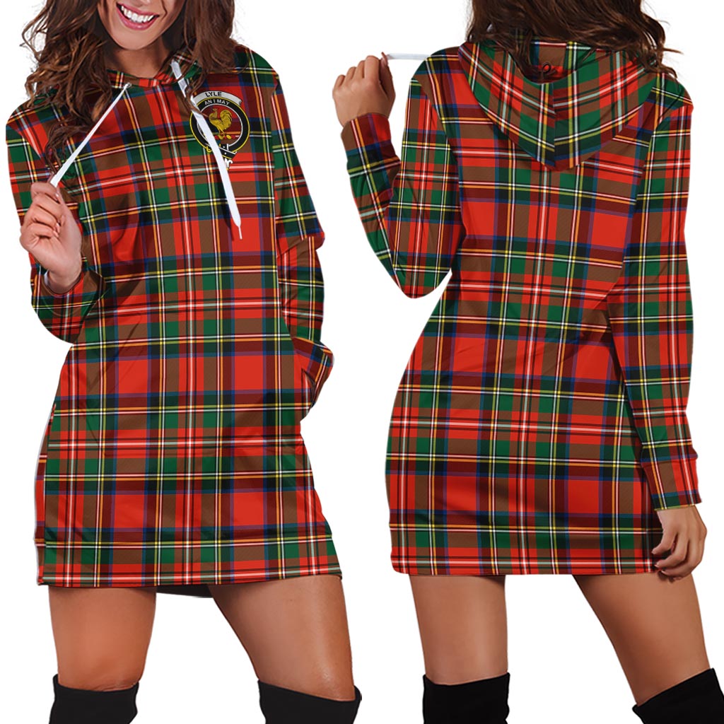 Lyle Tartan Hoodie Dress with Family Crest - Tartan Vibes Clothing