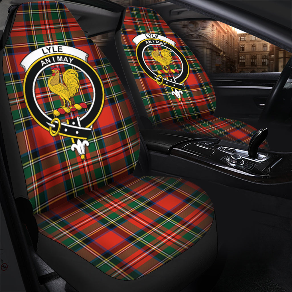 Lyle Tartan Car Seat Cover with Family Crest - Tartanvibesclothing