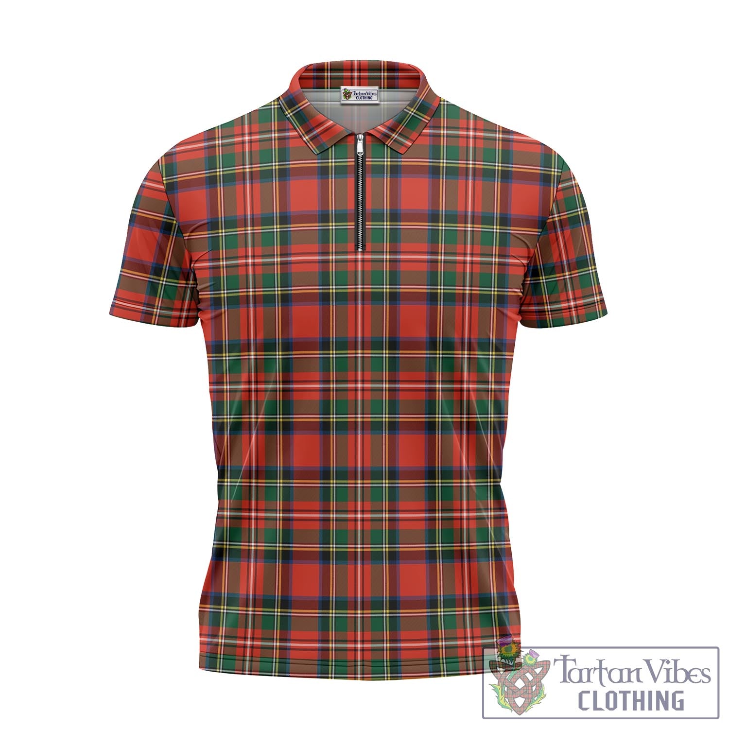 Tartan Vibes Clothing Lyle Tartan Zipper Polo Shirt