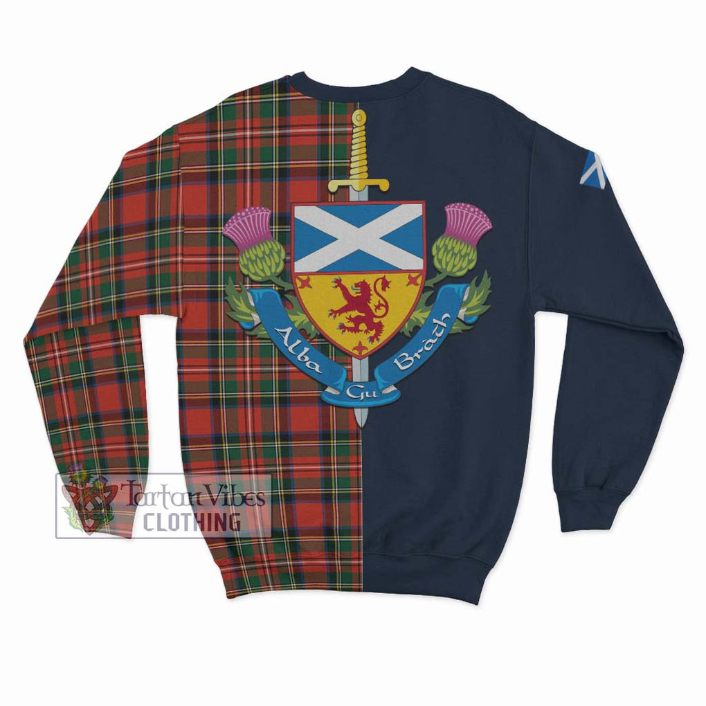 Tartan Vibes Clothing Lyle Tartan Sweatshirt with Scottish Lion Royal Arm Half Style