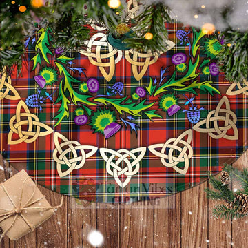 Lyle Tartan Christmas Tree Skirt with Thistle Celtic Knot Style - Tartan Vibes Clothing