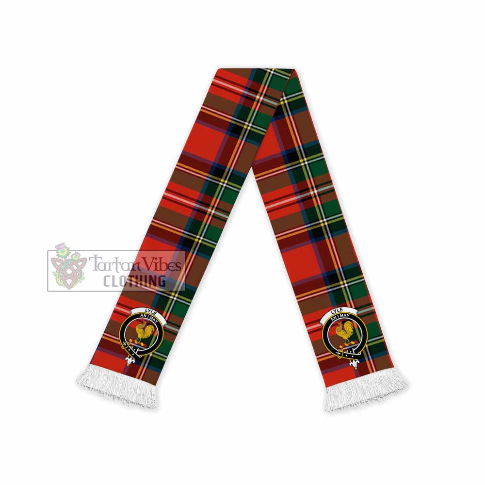 Lyle Tartan Ruffneck Scarf with Family Crest - Tartan Vibes Clothing