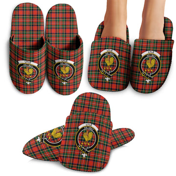 Lyle Tartan Home Slippers with Family Crest