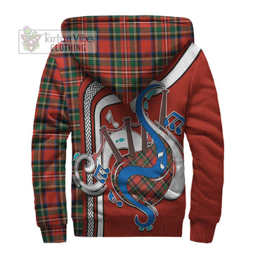 Lyle Tartan Sherpa Hoodie with Epic Bagpipe Style