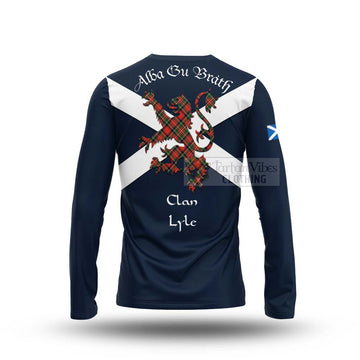 Lyle Tartan Lion Rampant Long Sleeve T-Shirt Proudly Display Your Heritage with Alba Gu Brath and Clan Name - Tartan Vibes Clothing