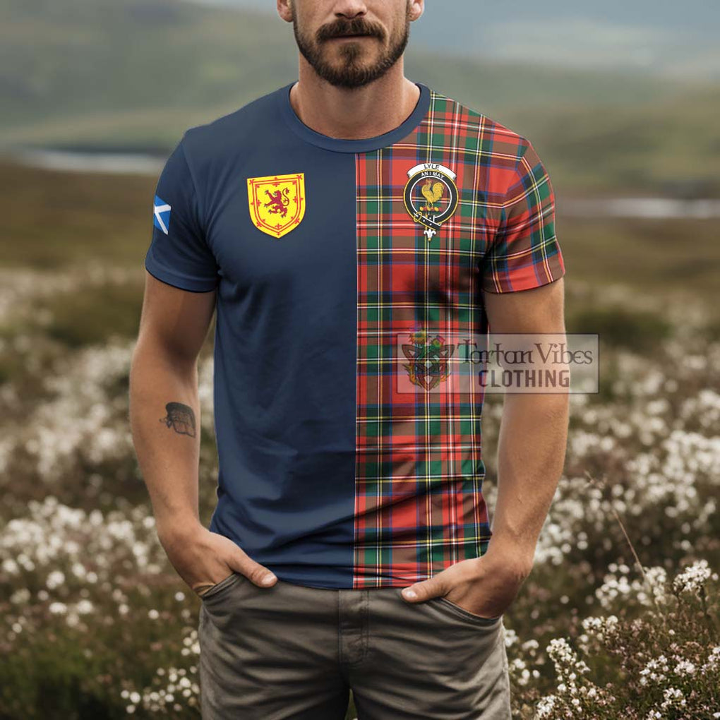 Tartan Vibes Clothing Lyle Tartan T-Shirt Alba with Scottish Lion Royal Arm Half Style