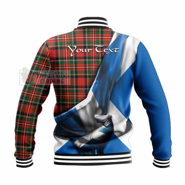 Lyle Tartan Baseball Jacket with Family Crest Scotland Patriotic Style - Tartan Vibes Clothing