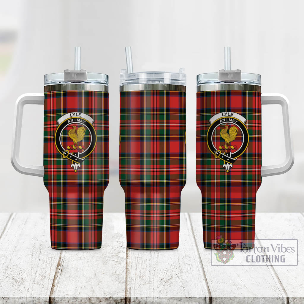 Tartan Vibes Clothing Lyle Tartan and Family Crest Tumbler with Handle