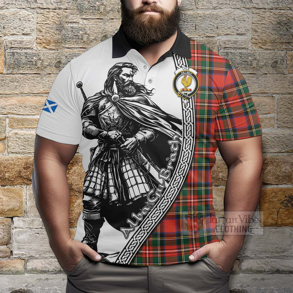 Tartan Vibes Clothing Lyle Tartan Clan Crest Polo Shirt with Highlander Warrior Celtic Style