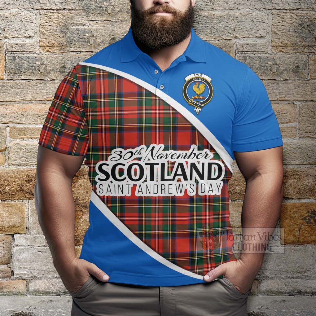 Tartan Vibes Clothing Lyle Family Crest Tartan Polo Shirt Celebrate Saint Andrew's Day in Style