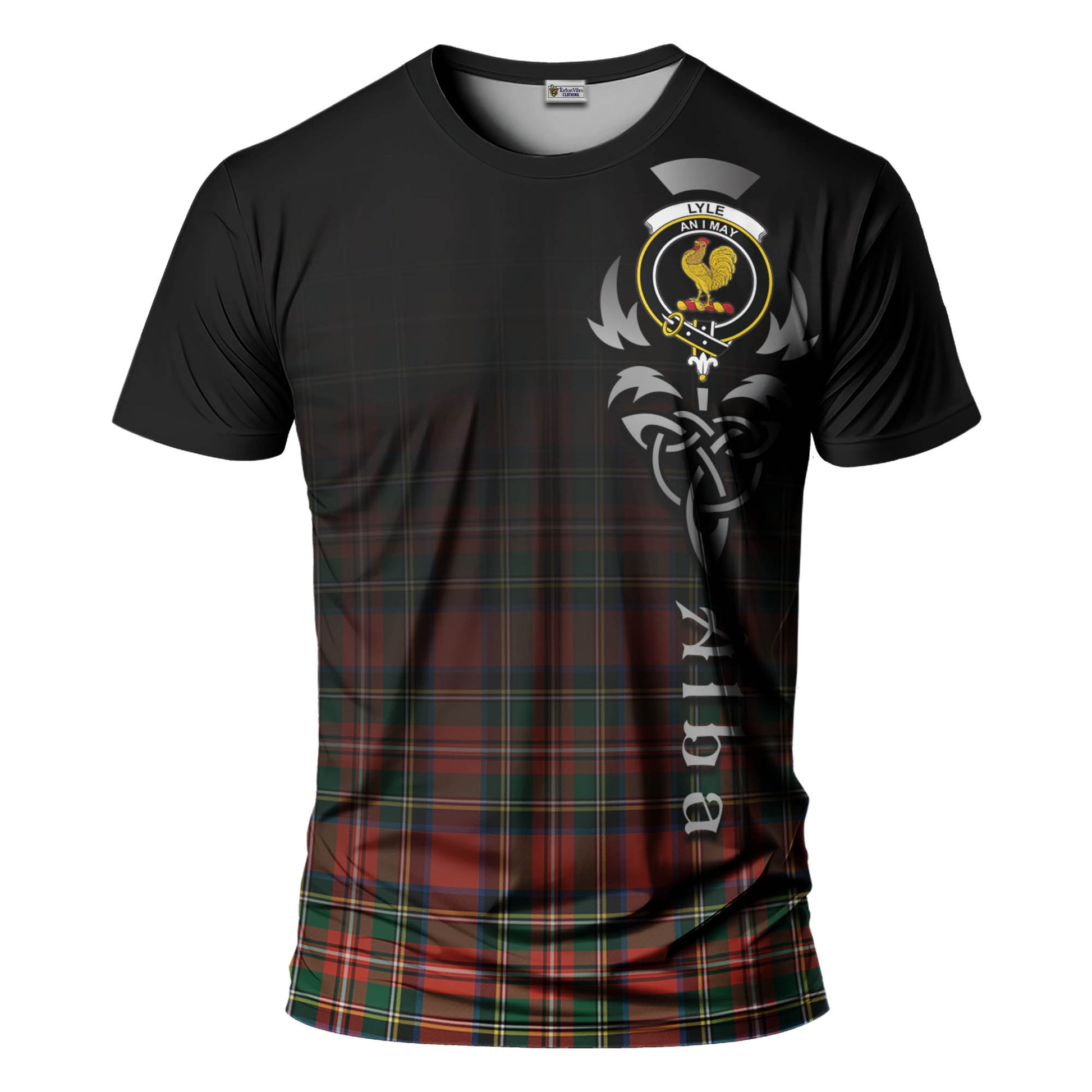 Tartan Vibes Clothing Lyle Tartan T-Shirt Featuring Alba Gu Brath Family Crest Celtic Inspired