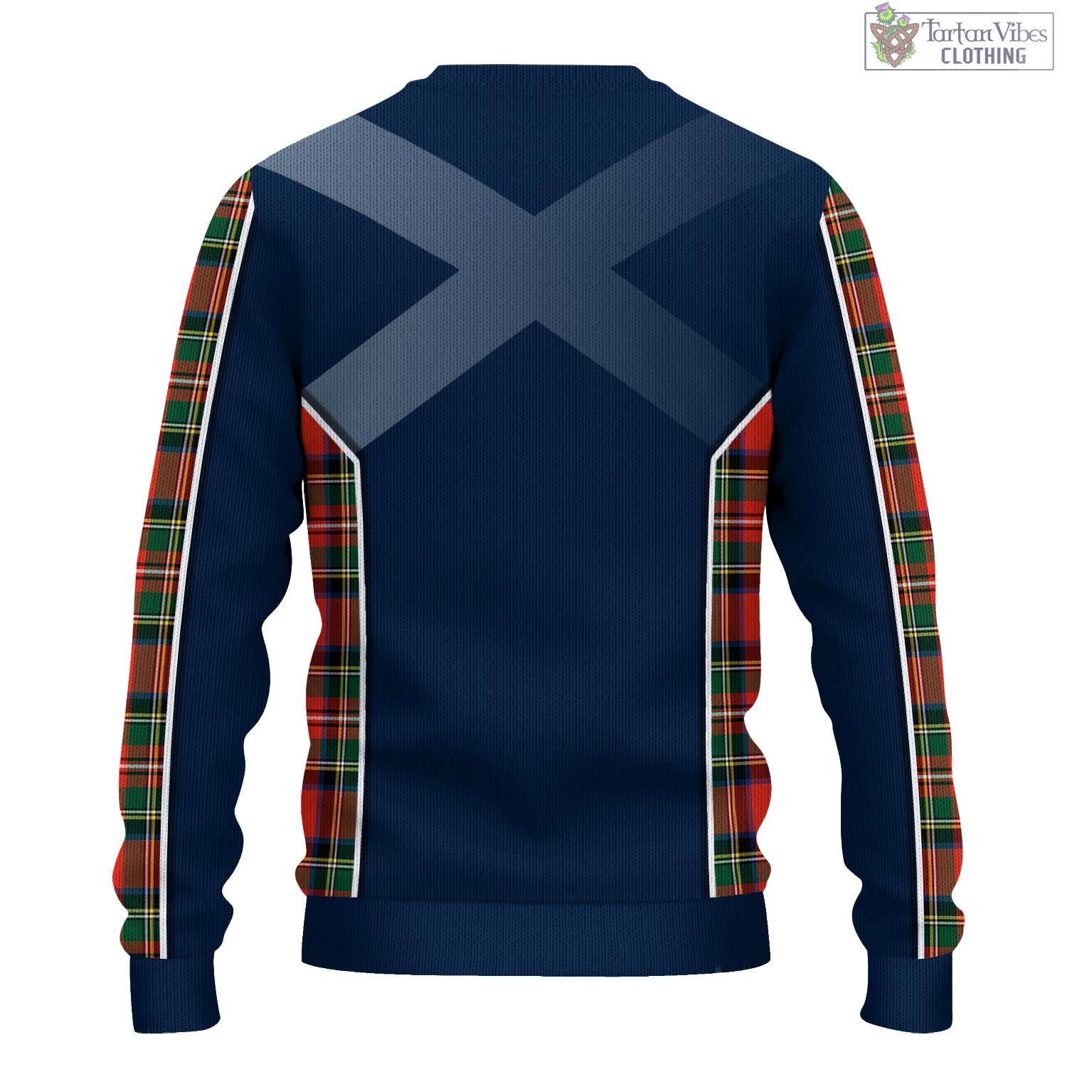 Tartan Vibes Clothing Lyle Tartan Knitted Sweatshirt with Family Crest and Scottish Thistle Vibes Sport Style