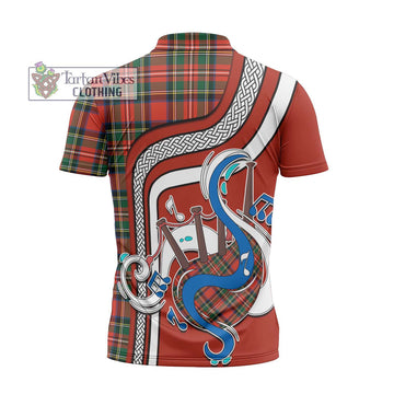 Lyle Tartan Zipper Polo Shirt with Epic Bagpipe Style