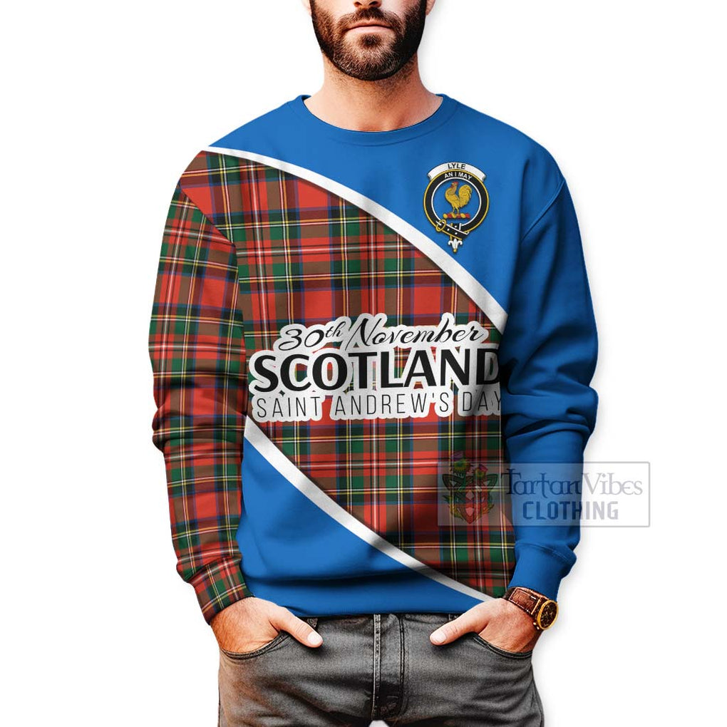 Tartan Vibes Clothing Lyle Family Crest Tartan Sweatshirt Celebrate Saint Andrew's Day in Style