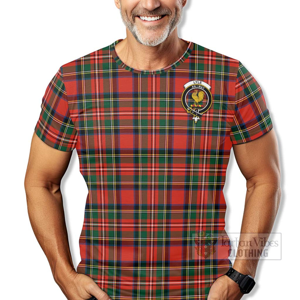 Tartan Vibes Clothing Lyle Tartan T-Shirt with Family Crest Celtic Skull Style