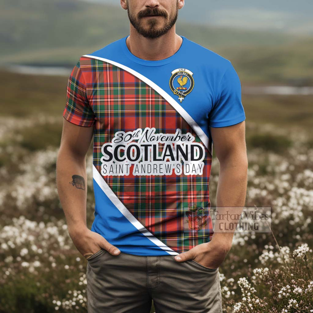 Tartan Vibes Clothing Lyle Family Crest Tartan T-Shirt Celebrate Saint Andrew's Day in Style