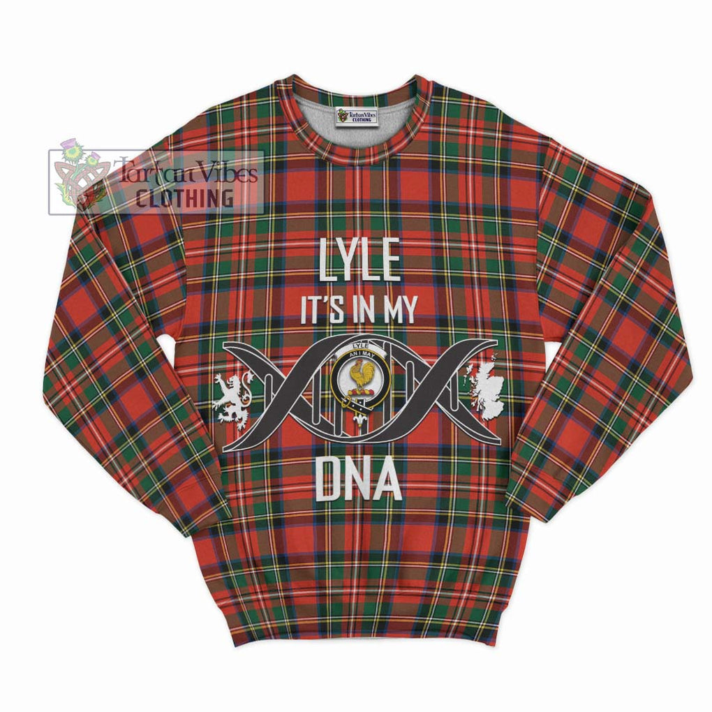 Lyle Tartan Sweatshirt with Family Crest DNA In Me Style - Tartanvibesclothing Shop