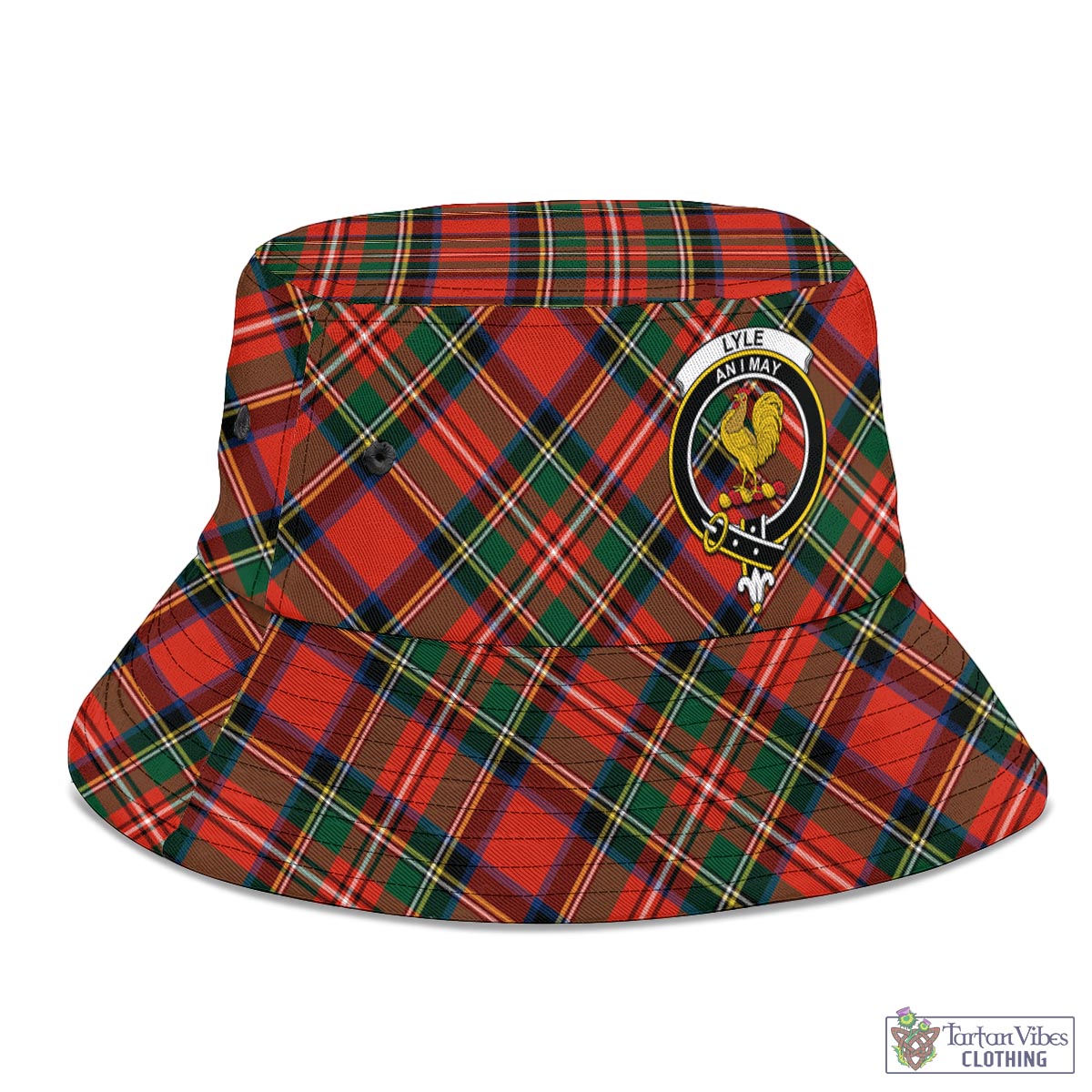 Tartan Vibes Clothing Lyle Tartan Bucket Hat with Family Crest