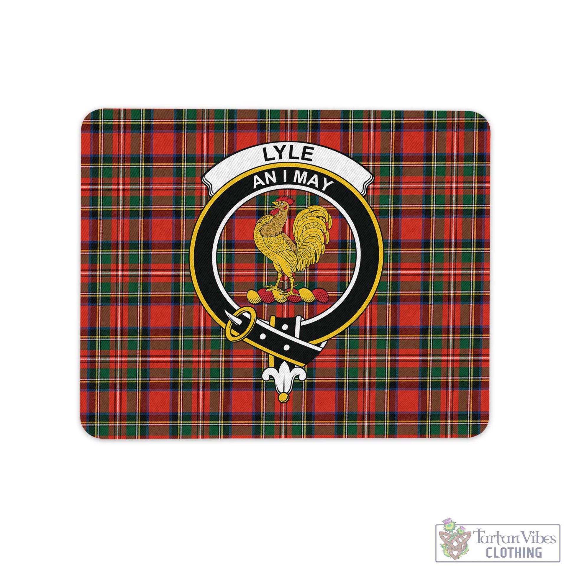 Tartan Vibes Clothing Lyle Tartan Mouse Pad with Family Crest