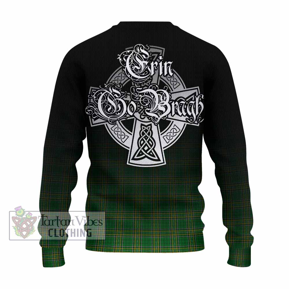 Lynam Irish Clan Knitted Sweater with Coat of Arms Erin Go Bragh Celtic Inspired - Tartan Vibes Clothing