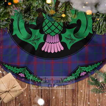 Lynch Tartan Christmas Tree Skirt Scottish Thistle Style - Tartan Vibes Clothing