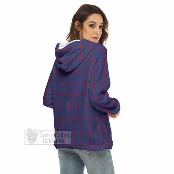 Lynch Tartan Women's Borg Fleece Hoodie with Half Zip