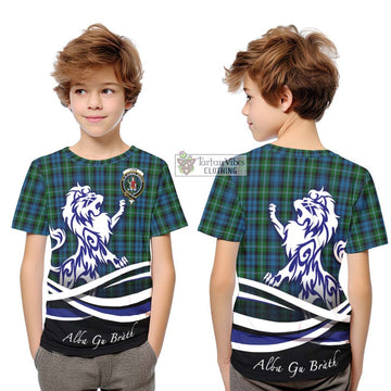 Lyon Tartan Kid T-Shirt with Alba Gu Brath Regal Lion Emblem