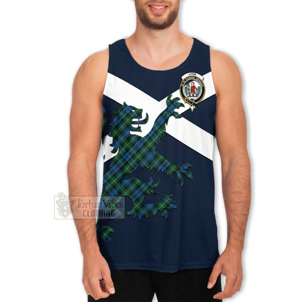 Tartan Vibes Clothing Lyon Tartan Lion Rampant Men's Tank Top – Proudly Display Your Heritage with Alba Gu Brath and Clan Name