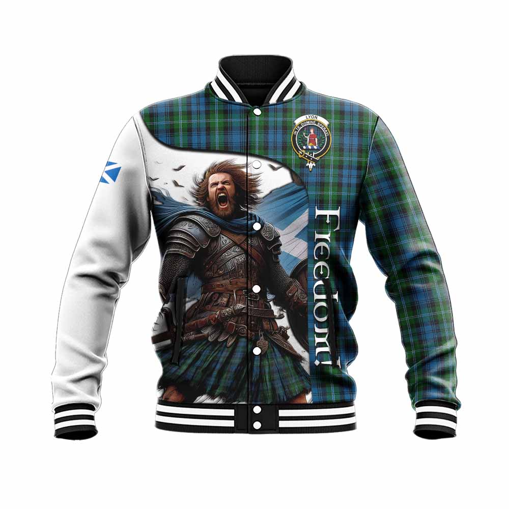 Lyon Crest Tartan Baseball Jacket Inspired by the Freedom of Scottish Warrior Unisex - Tartan Vibes Clothing