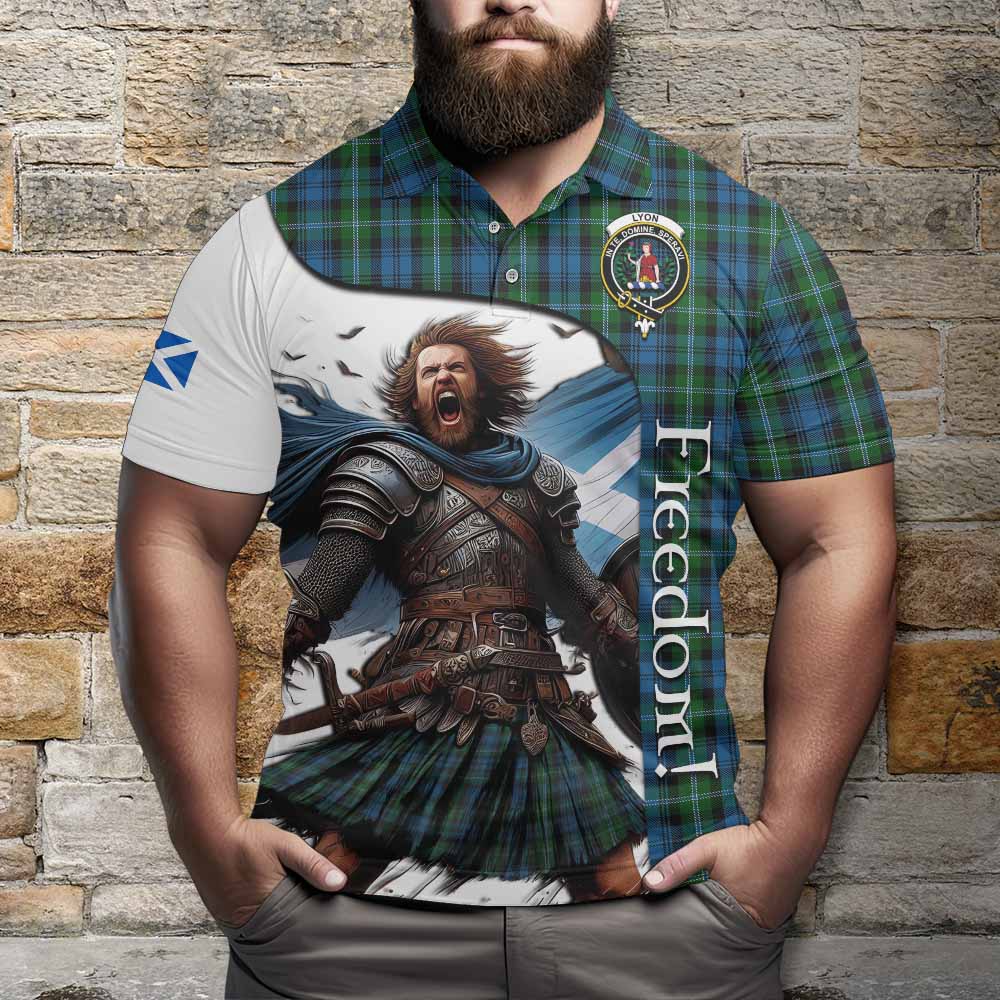 Lyon Crest Tartan Polo Shirt Inspired by the Freedom of Scottish Warrior Kid - Tartan Vibes Clothing