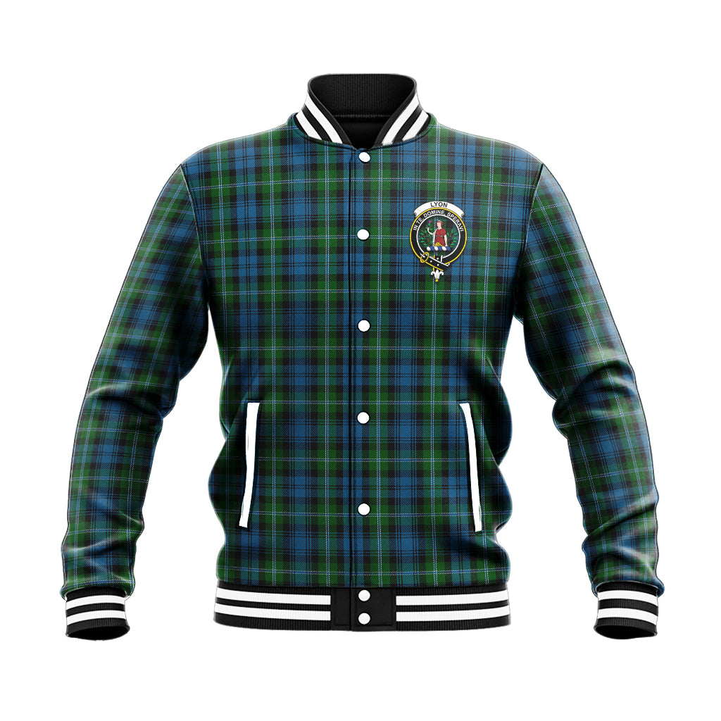 Lyon Tartan Baseball Jacket with Family Crest - Tartan Vibes Clothing