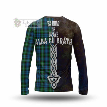 Lyon Tartan Family Crest Long Sleeve T-Shirt Alba Gu Brath Be Brave Lion Ancient Style - Tartan Vibes Clothing