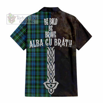 Lyon Tartan Family Crest Hawaiian Shirt Alba Gu Brath Be Brave Lion Ancient Style - Tartan Vibes Clothing