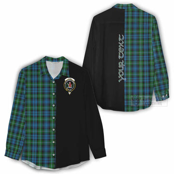 Lyon Tartan Women's Casual Shirt with Family Crest and Half Of Me Style