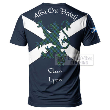 Lyon Tartan Lion Rampant T-Shirt Proudly Display Your Heritage with Alba Gu Brath and Clan Name