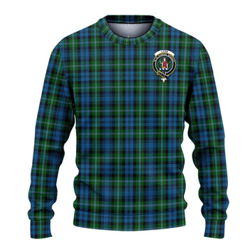 Lyon Tartan Ugly Sweater with Family Crest - Tartan Vibes Clothing