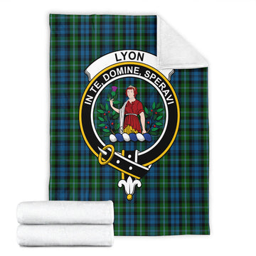 Lyon Tartan Blanket with Family Crest