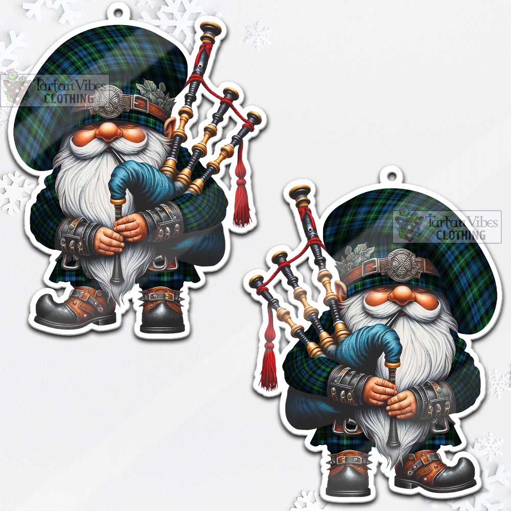 Lyon Tartan Bagpiper Gnome Christmas Ornament - Tartan Vibes Clothing