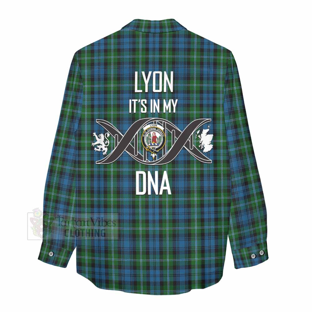 Tartan Vibes Clothing Lyon Tartan Women's Casual Shirt with Family Crest DNA In Me Style