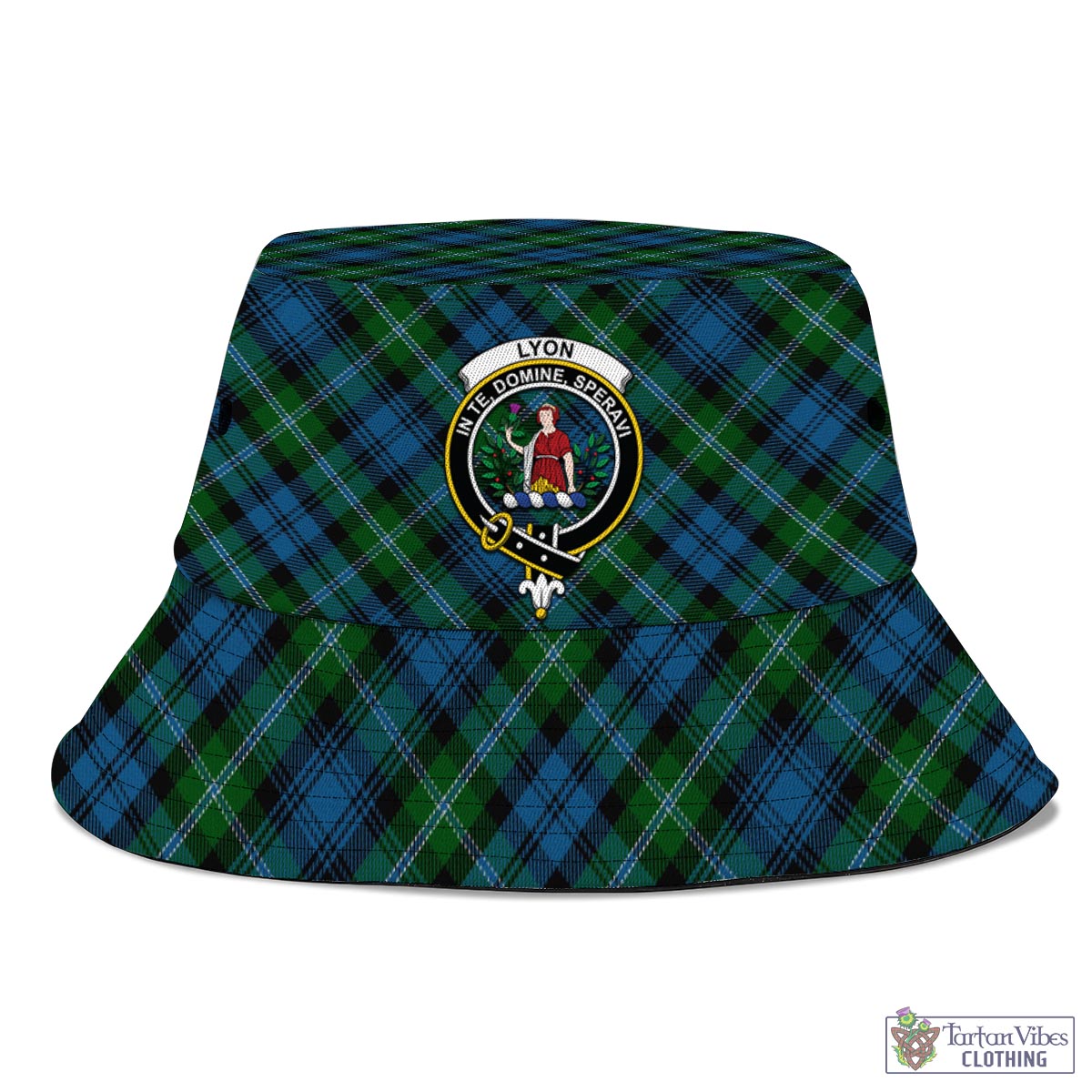 Tartan Vibes Clothing Lyon Tartan Bucket Hat with Family Crest