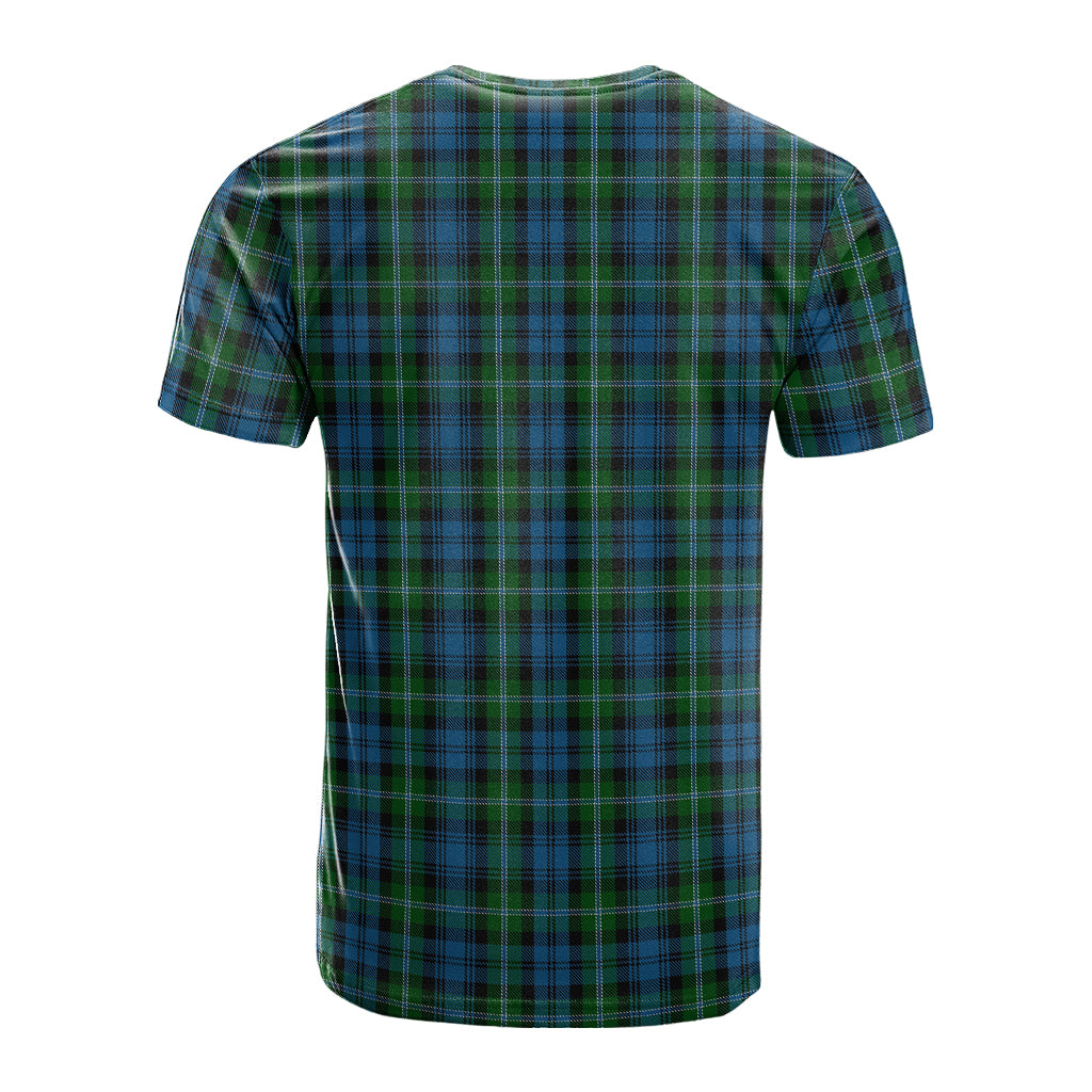 Lyon Tartan T-Shirt with Family Crest - Tartan Vibes Clothing