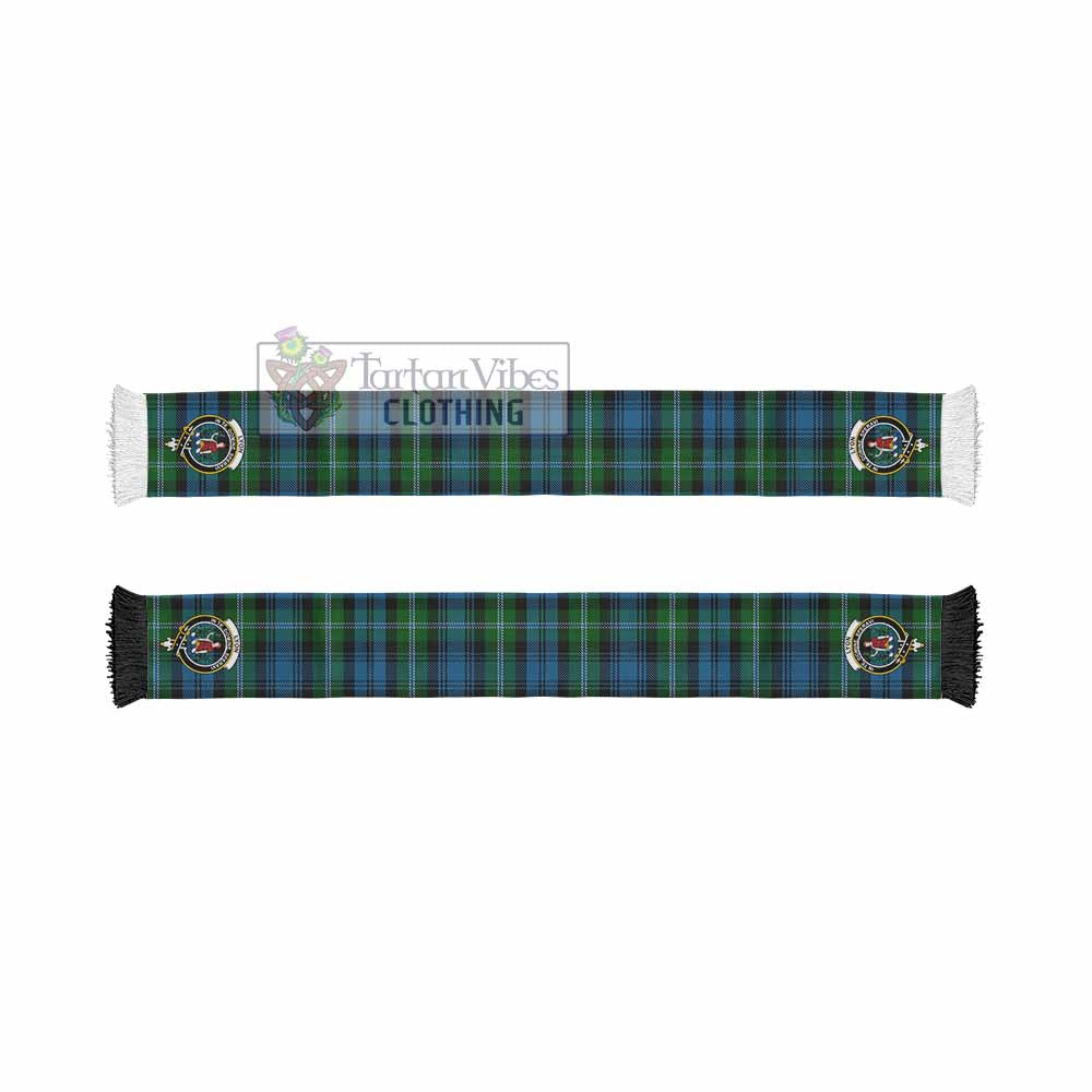 Lyon Tartan Ruffneck Scarf with Family Crest - Tartan Vibes Clothing