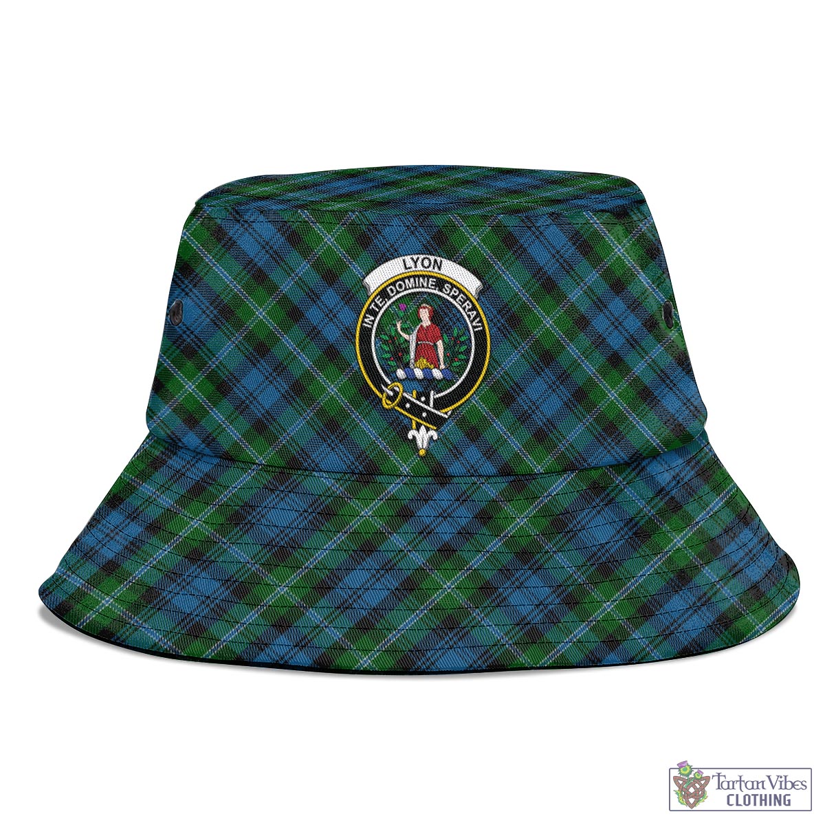 Tartan Vibes Clothing Lyon Tartan Bucket Hat with Family Crest