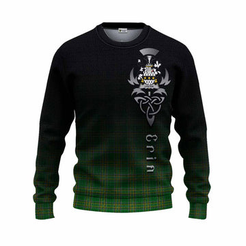 Lyster Irish Clan Knitted Sweater with Coat of Arms Erin Go Bragh Celtic Inspired Unisex - Tartan Vibes Clothing