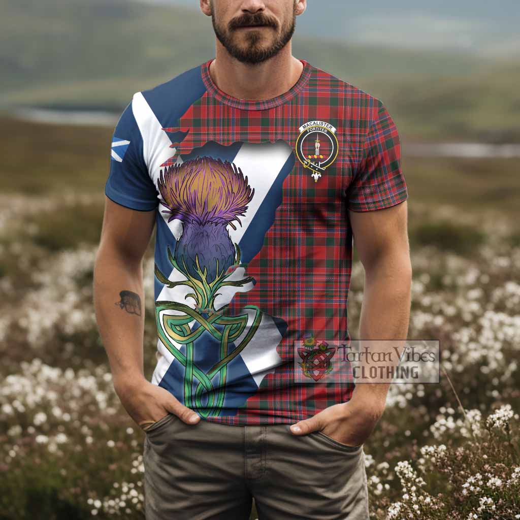 MacAlister (McAlister) Tartan Family Crest T-Shirt Scottish Thistle Celtic Inspired - Tartan Vibes Clothing